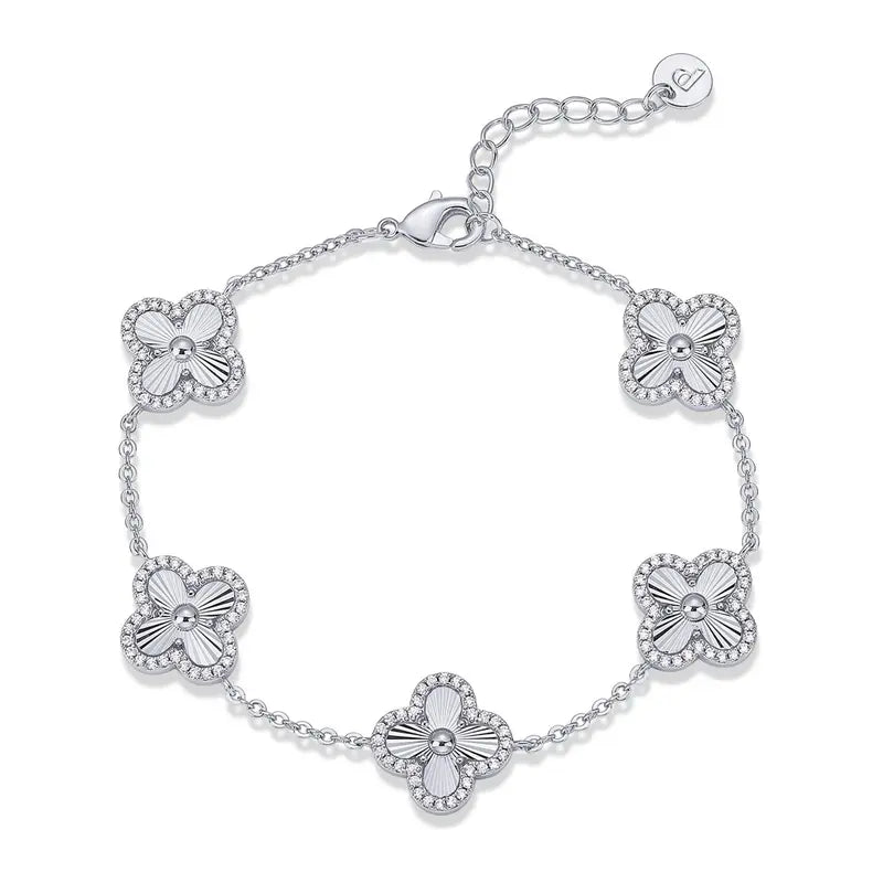 Cerebro 14K Gold Plated Clover Bracelet