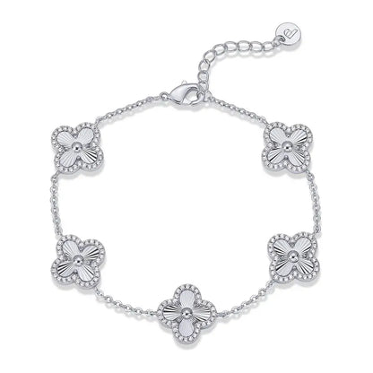 Cerebro 14K Gold Plated Clover Bracelet