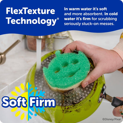 Scrub Daddy Scrub Mommy Toy Story Rocket Ship FlexTexture + ResoFoam Cleaning Sponges - Non-Scratch Sponges for Everyday Cleaning - Kitchen, Bathroom & Outdoor - Kitchen Sponges for Dishes (4 Count)